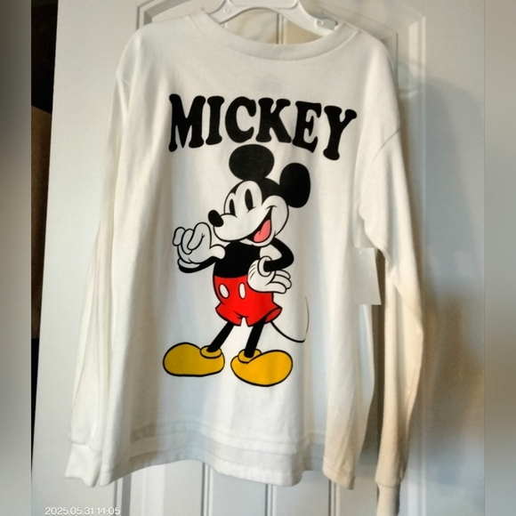 Disney Other - Disney Mickey Mouse Kids White Long Sleeve Shirt Size 6x